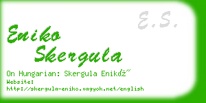 eniko skergula business card